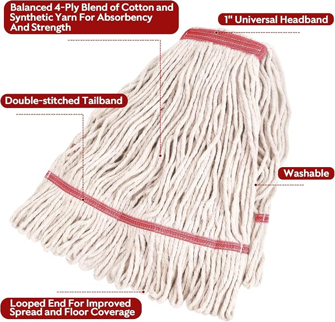 MATTHEW CLEANING Heavy Duty Mop Head Commercial Replacement - Image 4