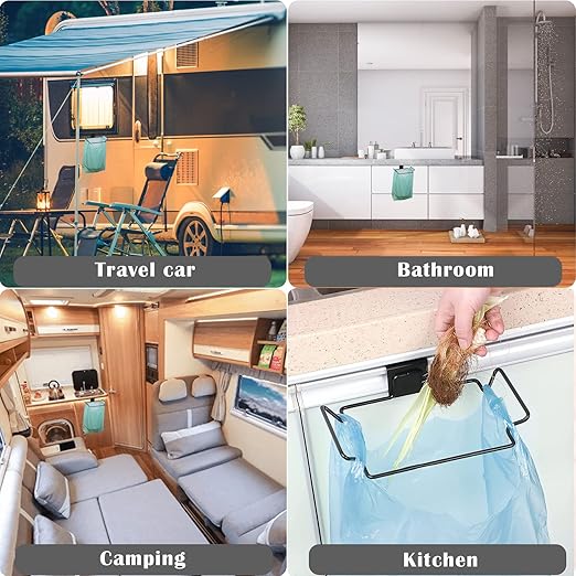 2 Pcs Large Stainless Steel Trash Bag Holder - Image 7
