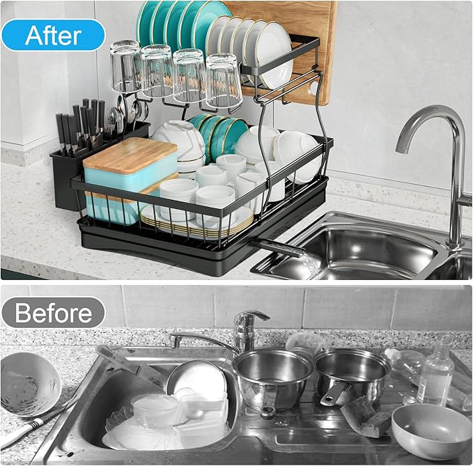 7 code 2-Tier Large Dish Drying Rack - Image 6