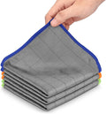 XANGNIER Microfiber Glass Cleaning Cloths, Lint Freel, 11.8"×11.8in, 3 Pack by XANGNIER