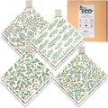 Eulnars Swedish Dishcloths for Kitchen, 8 Pack Green Reusable Paper Towels by Eulnars