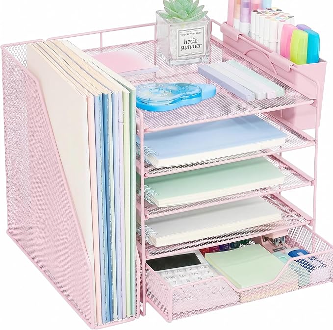 5-Tier Desk File Organizer by Illuminatinglifewiththewarmthandloveoflight