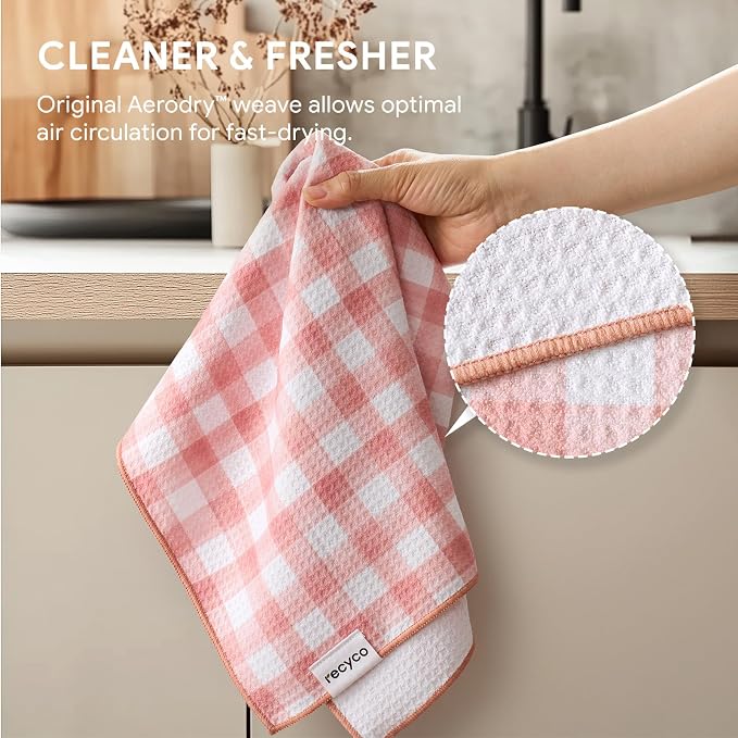 RECYCO Waffle Kitchen Towel Set of 2 - Image 5