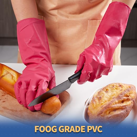 BOOMJOY Nitrile Cleaning Gloves, Heavy Duty Dishwashing Gloves, Reusable Large - Image 5