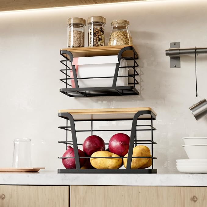 TIDIIABODE 2 Pack Stackable Storage Laundry Kitchen Organizers, Wall Mount - Image 7