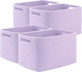 OIAHOMY 4 Pack Storage Baskets for Organizing 15L Cube Storage Bins Purple by MasterofSpaceOptimization