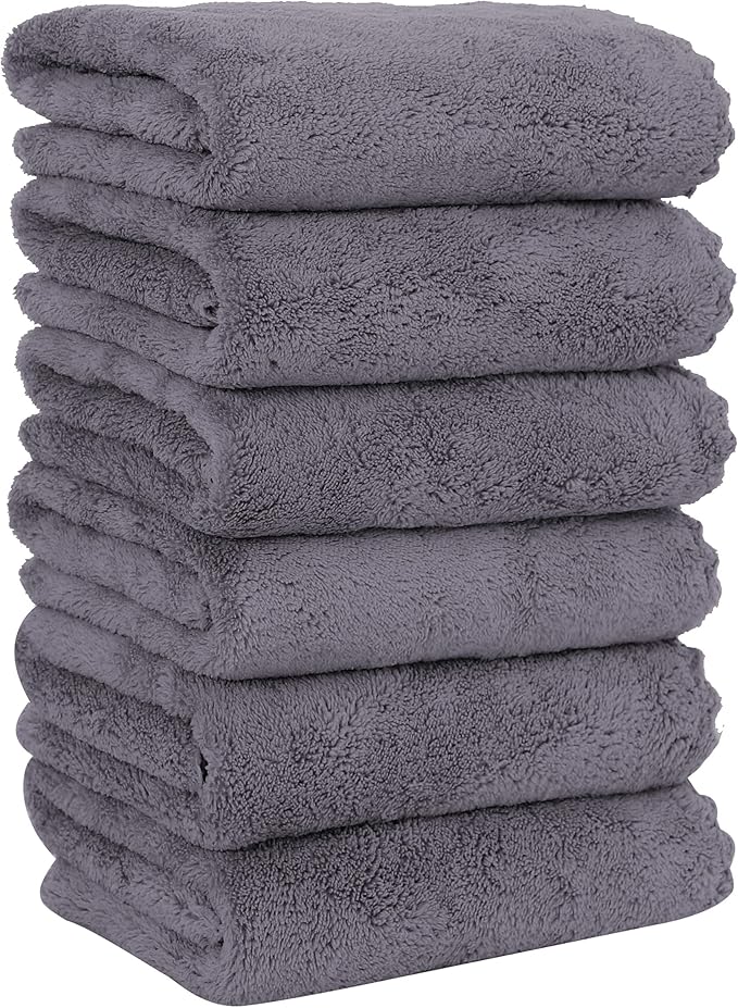MOONQUEEN 6 Pack Premium Hand Towels by MOONQUEEN