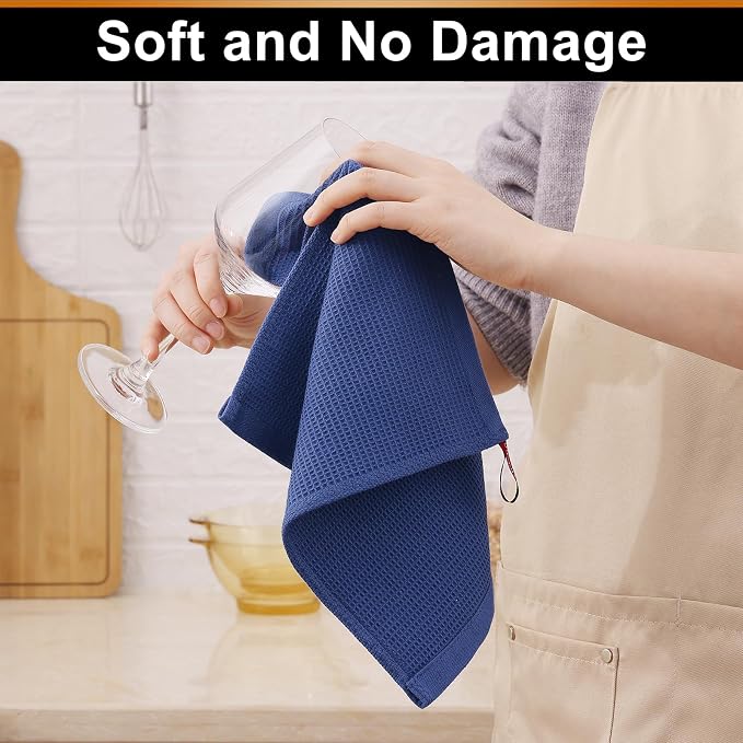 Homaxy 100% Cotton Waffle Weave Dish Cloths, 24 Pack - Image 5
