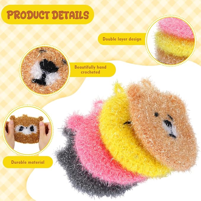 Kenning 16 Pcs Dish Scrubber Non Scratch Dish Washing Scrubbers Reusable - Image 3