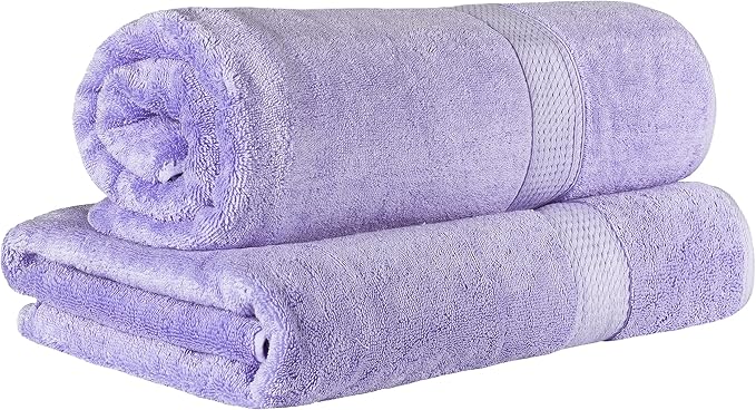 SUPERIOR Egyptian Cotton Pile Heavyweight Bath Sheet, 2 Piece Set, Ultra Soft by SUPERIOR