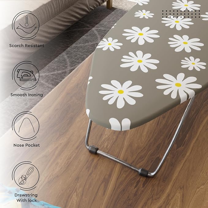 Encasa XO Ironing Board Cover and Pad, Thick Felt 28"x12" - Image 7