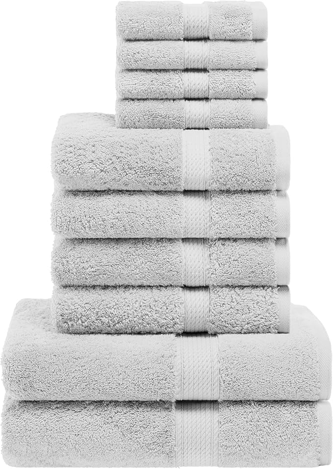 Superior Egyptian Cotton Ultra Plush & Absorbent, 10 Piece Set, Soft Luxury by SUPERIOR