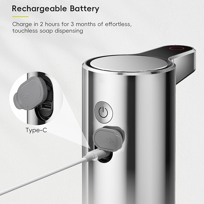 EKO Aroma 9 fl oz Automatic Liquid Soap Dispenser, Rechargeable - Image 4