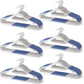 60 Pack Heavy Duty Plastic Hangers, Non Slip Clothes Hangers by MLKJHHI