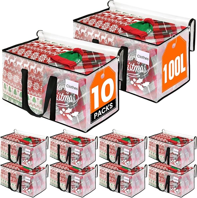 RoomHacks Moving Bags, Heavy Duty Large Storage Bags, 10 Pack, Storage Totes by RoomHacks