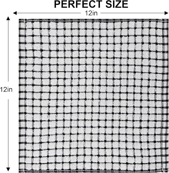 Kitinjoy Cotton 24 Pack Terry Kitchen Dish Cloths - Image 6