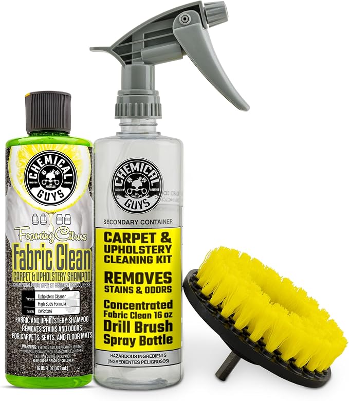 Chemical Guys, Citrus Foaming Fabric & Carpet Cleaner Drill Brush, 16 oz | by ChemicalGuys