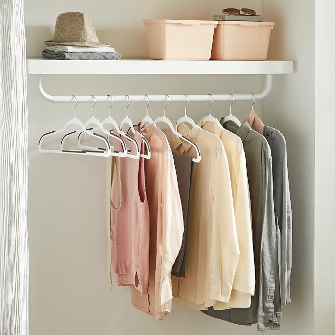 SONGMICS Plastic Clothes Hangers, Space-Saving | 0.2 Inches Thick, 17.7 Inches - Image 3