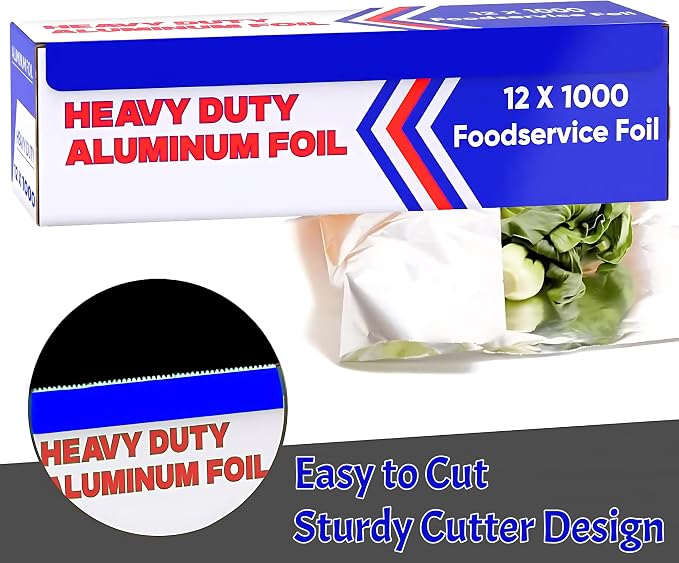 Aluminum Foil Wrap Roll 12 in x 1000 ft Heavy Duty Commercial and Home Use - Image 2