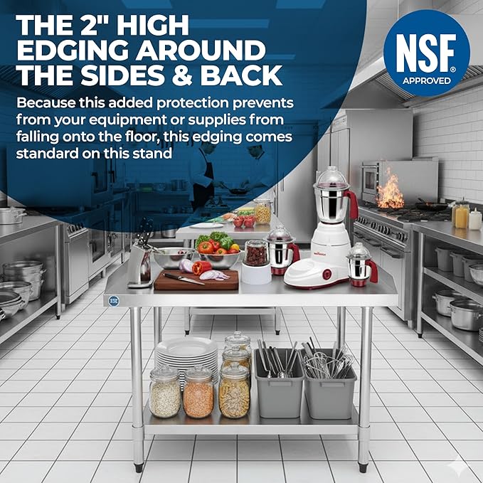 Stainless Steel Equipment Grill Stand 30 x 36 - Heavy Duty NSF