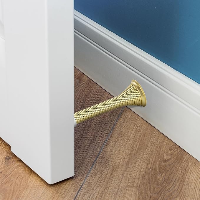 Ravinte Door Stoppers, 24 Pack Gold Spring Door Stops - Image 7