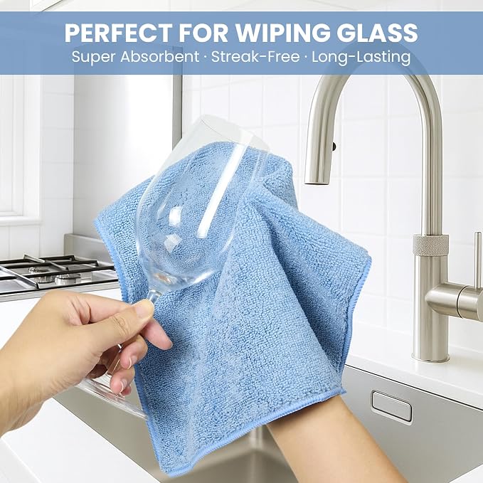 SIFANGKE Microfiber Cleaning Cloth, 34 Pack Assorted Color Cleaning Rags - Image 4