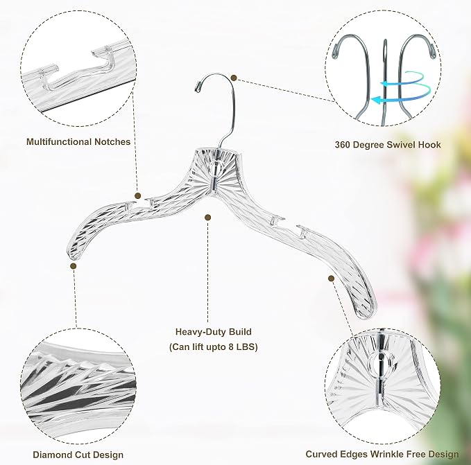 Quality Clear Plastic Hangers 24 Pack - Image 3