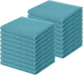Homaxy 100% Cotton Waffle Weave Kitchen Dish Cloths 18-Pack, Lake Blue | 12 x by Homaxy
