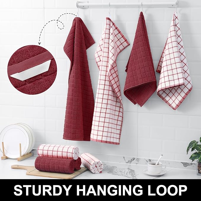 Homaxy Large Premium Cotton Kitchen Towels 16"x 28", 6 Pack - Image 6