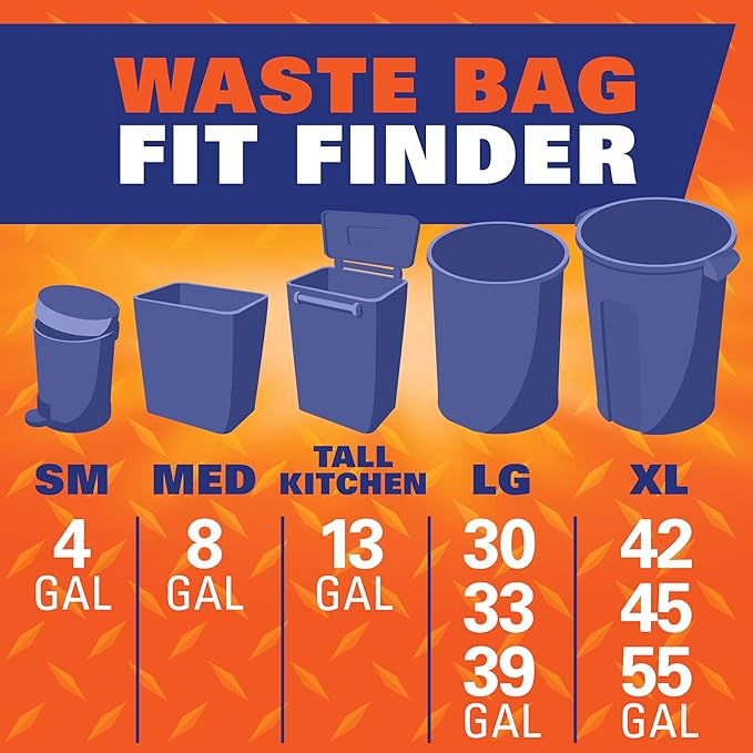 Hefty Ultra Strong 30 Gallon Trash Bags, Large Size, Break Resistant Drawstring - Image 11