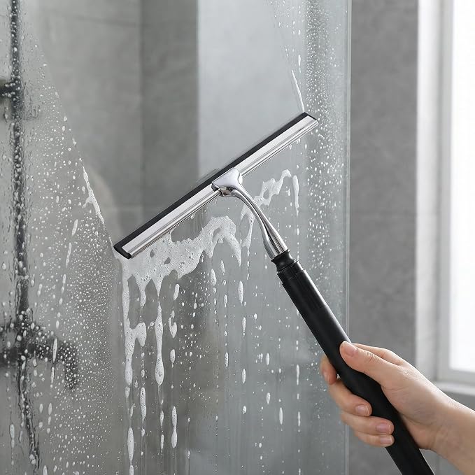 Toncoke 2 in 1 Window Squeegee, Shower Squeegee Window Cleaning Kit - Image 6