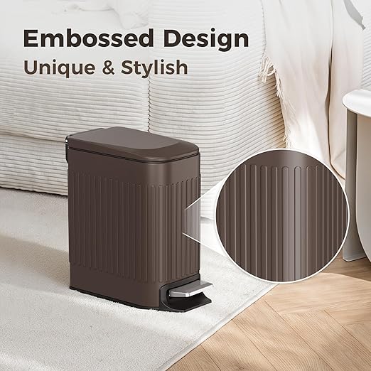 TrashAid Slim Bathroom Trash Can - Image 3