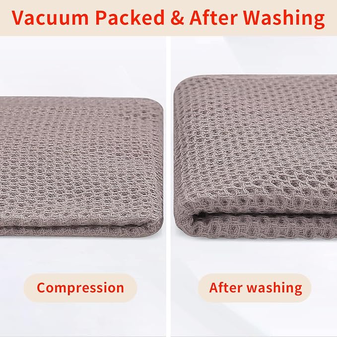 Homaxy 100% Cotton Waffle Weave Kitchen Dish Cloths 8-Pack, Ultra Soft - Image 7