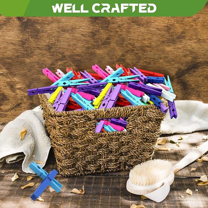 100 Pcs Colored Clothes pins - Image 6
