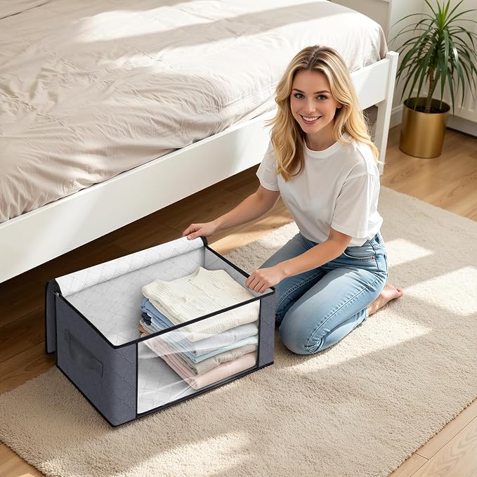 35L Closet Organizers, Foldable Under Bed Storage Containers | Storage Bags - Image 3