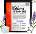 Sport Shower Steamers - Made in USA with Natural Lavender Essential Oil, Aromatherapy, Stress and Sinus Relief, Muscle Recovery for Athletes, Best Birthday and Valentines Day Gifts for Runners