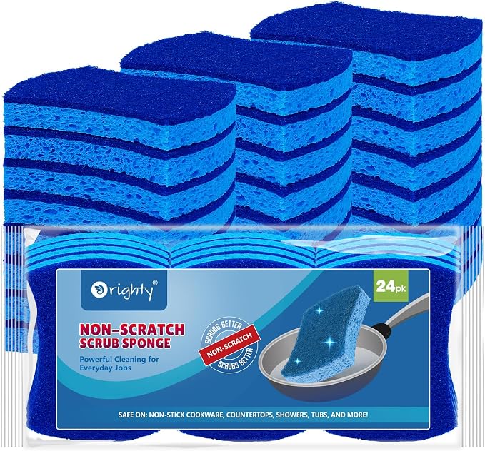 Orighty Non-Scratch Scrub Sponges, 24 Pack Kitchen Sponge Cleaning Sponge | by AllRightinOrighty