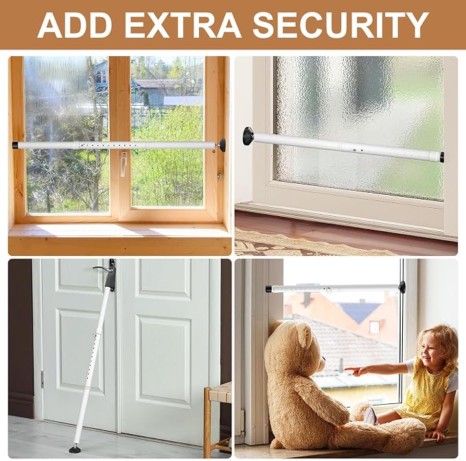 Sliding Glass Door Security Bar, Patio Door Barricade Security Bar, Apartment - Image 4