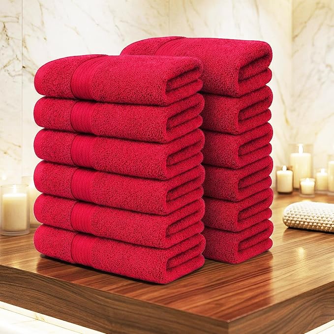 100% Cotton Hand Towels 18x28 Inches, 600 GSM, Soft & Absorbent - Image 2