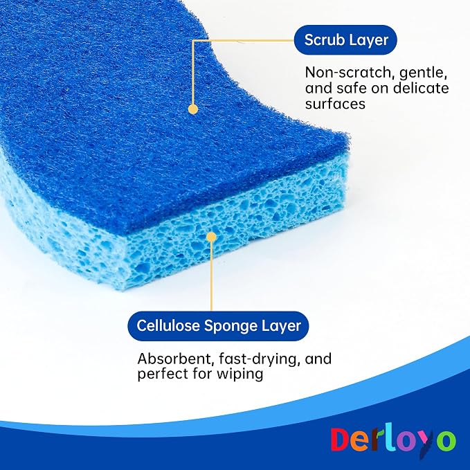 Non Scratch Scrub Sponge-12 Count, Sponges - Image 9