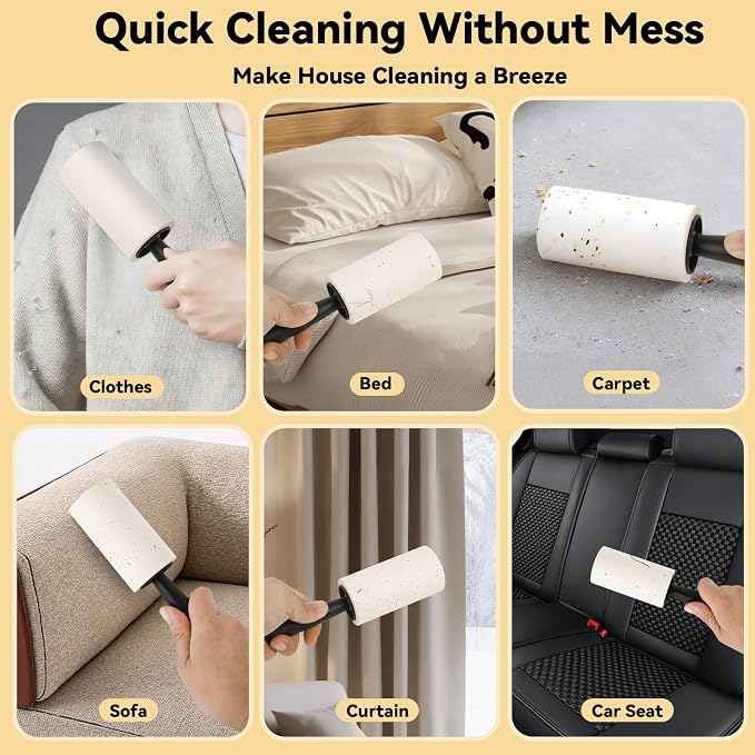 Lint Roller for Pet Hair Removal, Extra Sticky Pet Hair Rollers - Image 5