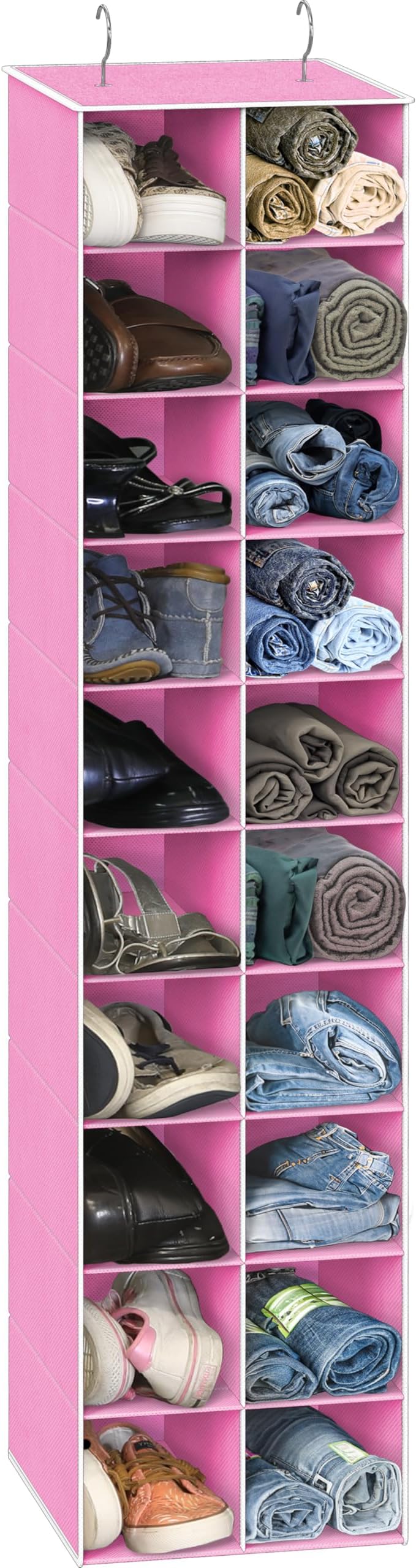 Simple Houseware 20 Section Shelves Hanging Shoes Organizer, 10 Tier, Holds Up by SimpleHouseware