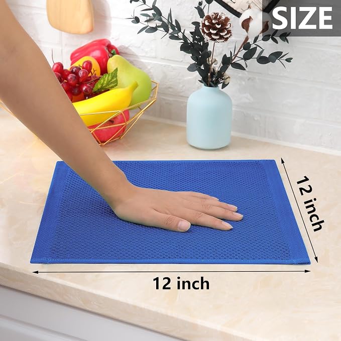 Homaxy 100% Cotton Waffle Weave Kitchen Dish Cloths 18-Pack, Ultra Soft - Image 5