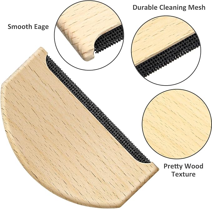 Boao 6 Pcs Wool Combs Sweater Defuzzer, Wood Fabric Shaver - Image 4
