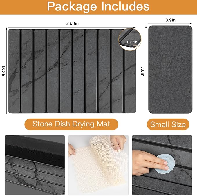 Stone Dish Drying Mat for Kitchen - Image 4