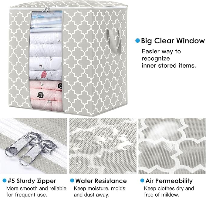 Storage Bags 8 Pack 100L Clothes Organization and Storage Containers | Large - Image 2