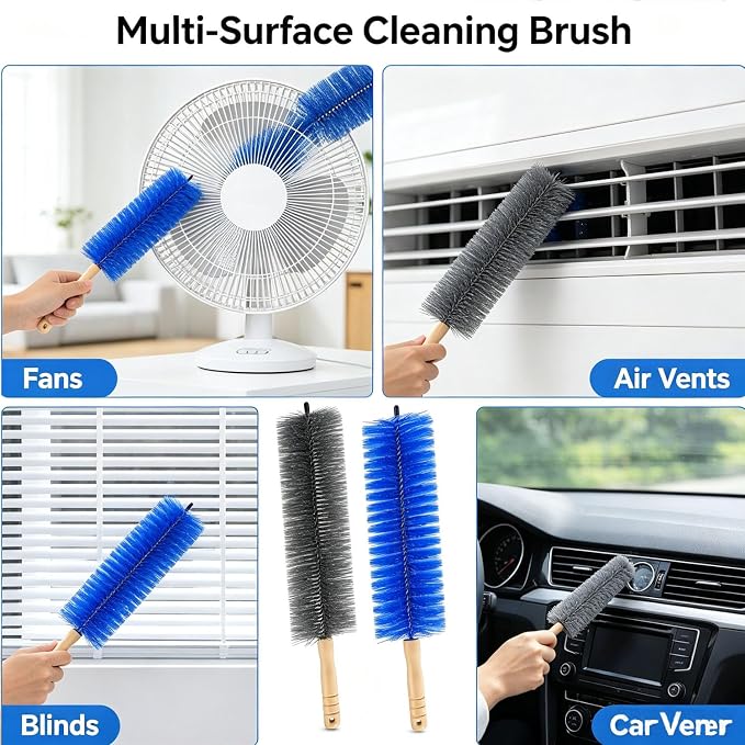 2PCS Fan Cleaning Brush, 2026 New Bendable Microfiber Head Dusting Brushes - Image 5