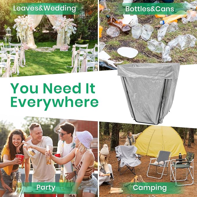 Leaf Bag Holder Collapsible Trash Bag Holders Stand - Image 5