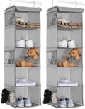 5 Shelves Hanging Closet Organizer, 2 Pack Hanging Storage by BrilliantJo