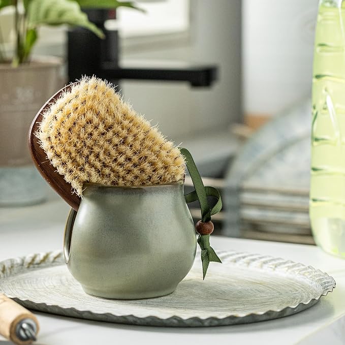 Zoeeker Sponge Holder for Kitchen Sink, Ceramic Dish Sponge Caddy Drying Rack - Image 7